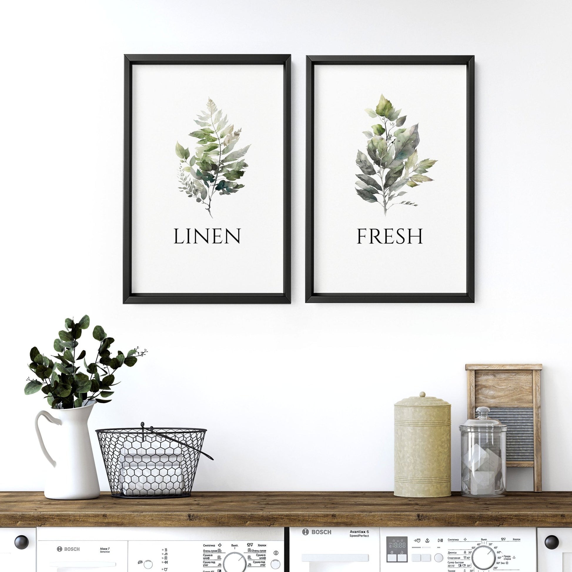 Laundry Room Art Prints | Set of 2 wall art prints