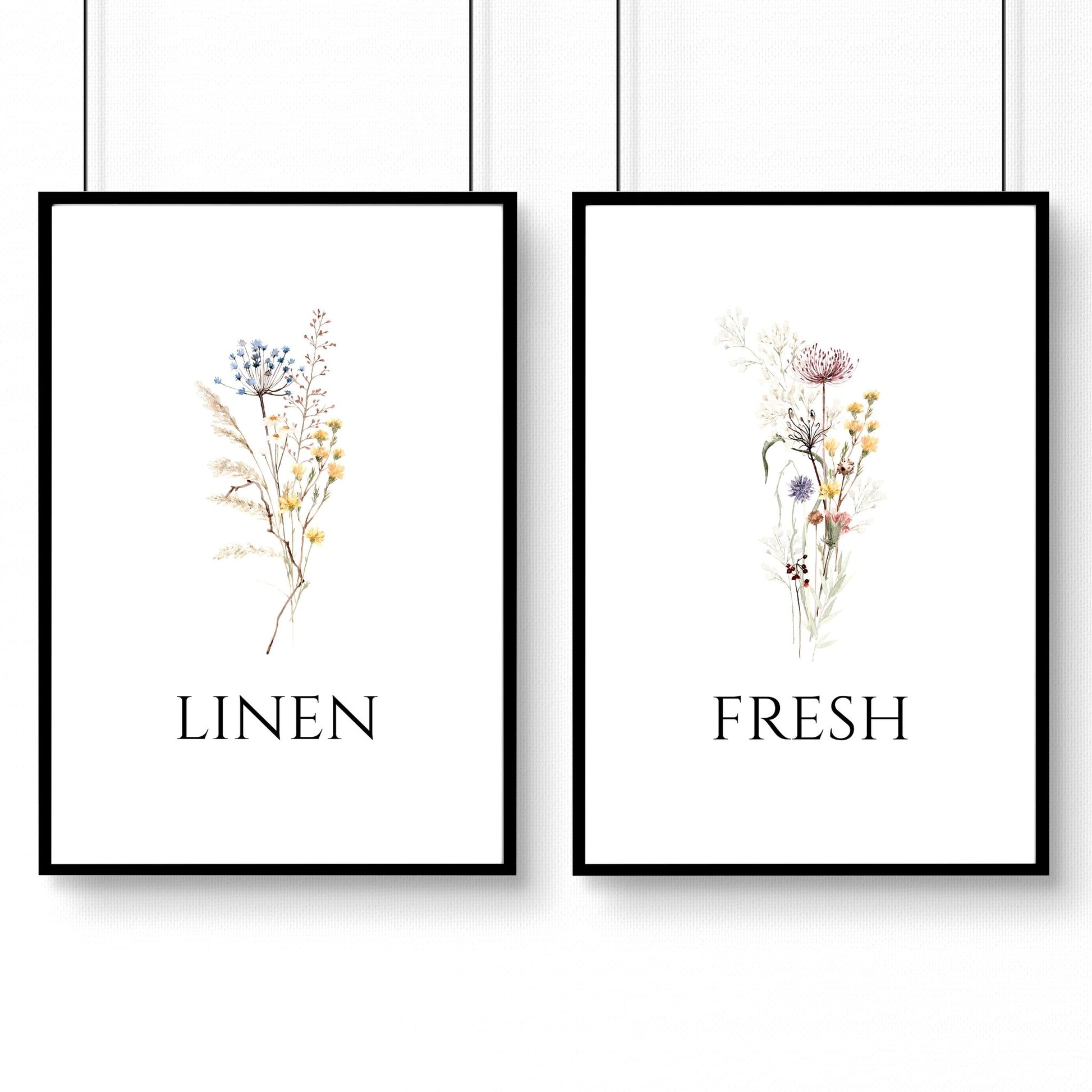 Laundry Room Decor Ideas | Set of 2 wall art prints