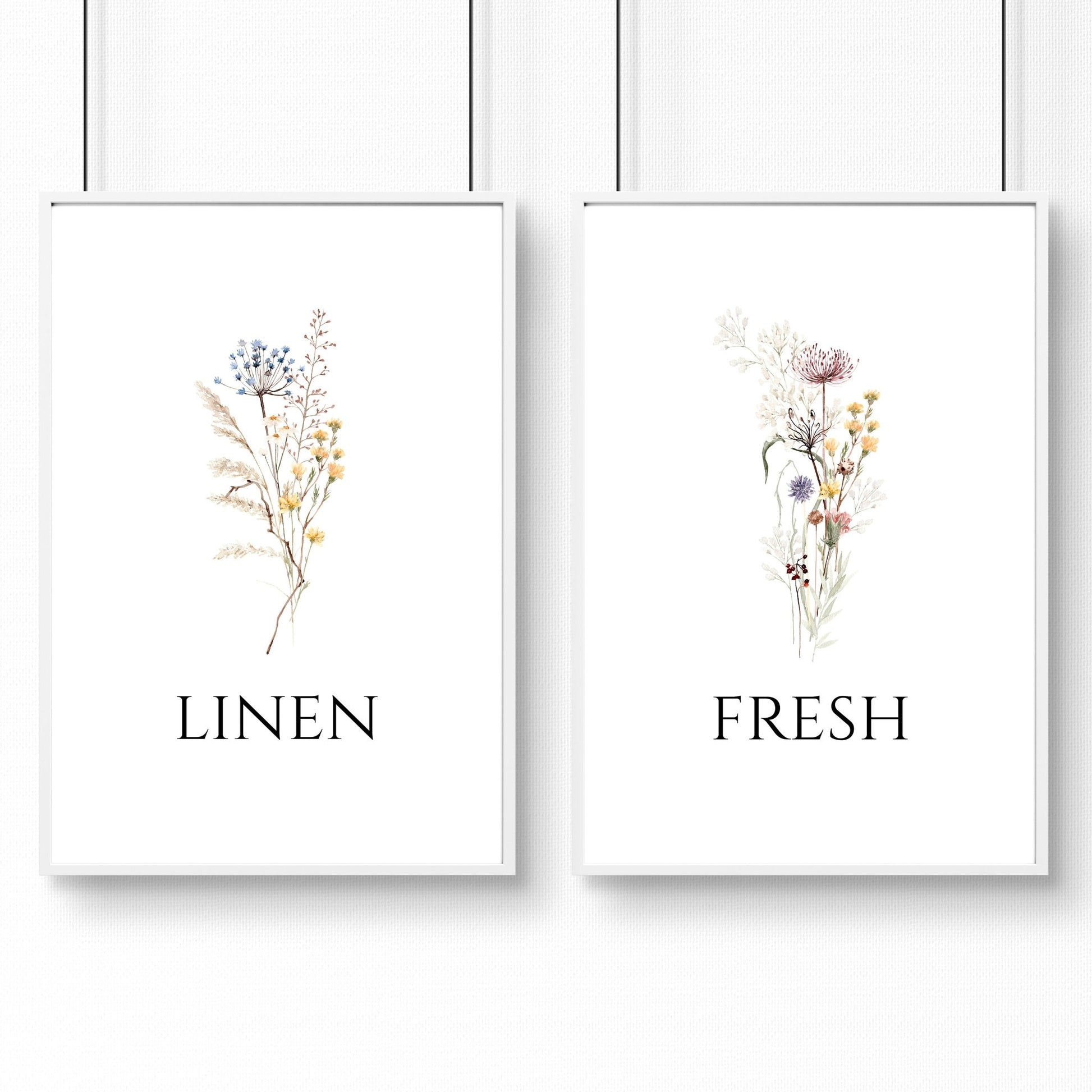 Laundry Room Decor Ideas | Set of 2 wall art prints