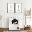 Laundry Room Decor Ideas | Set of 2 wall art prints