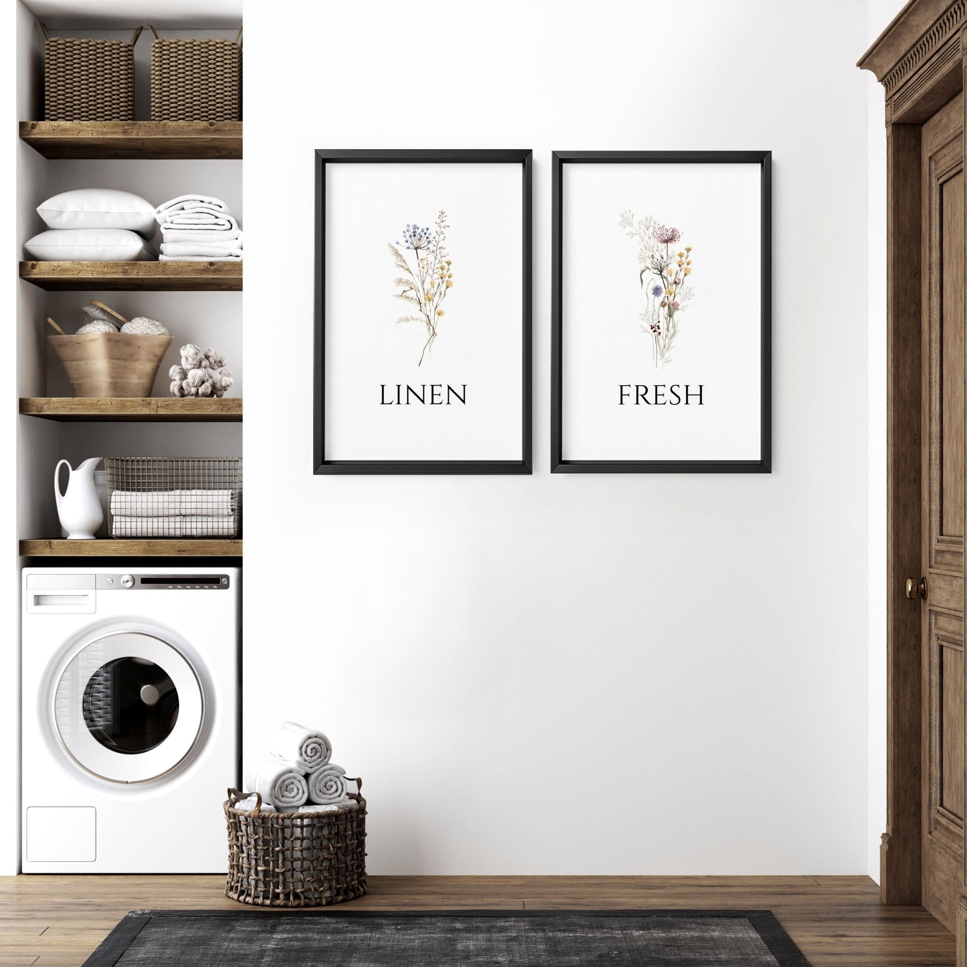 Laundry Room Decor Ideas | Set of 2 wall art prints