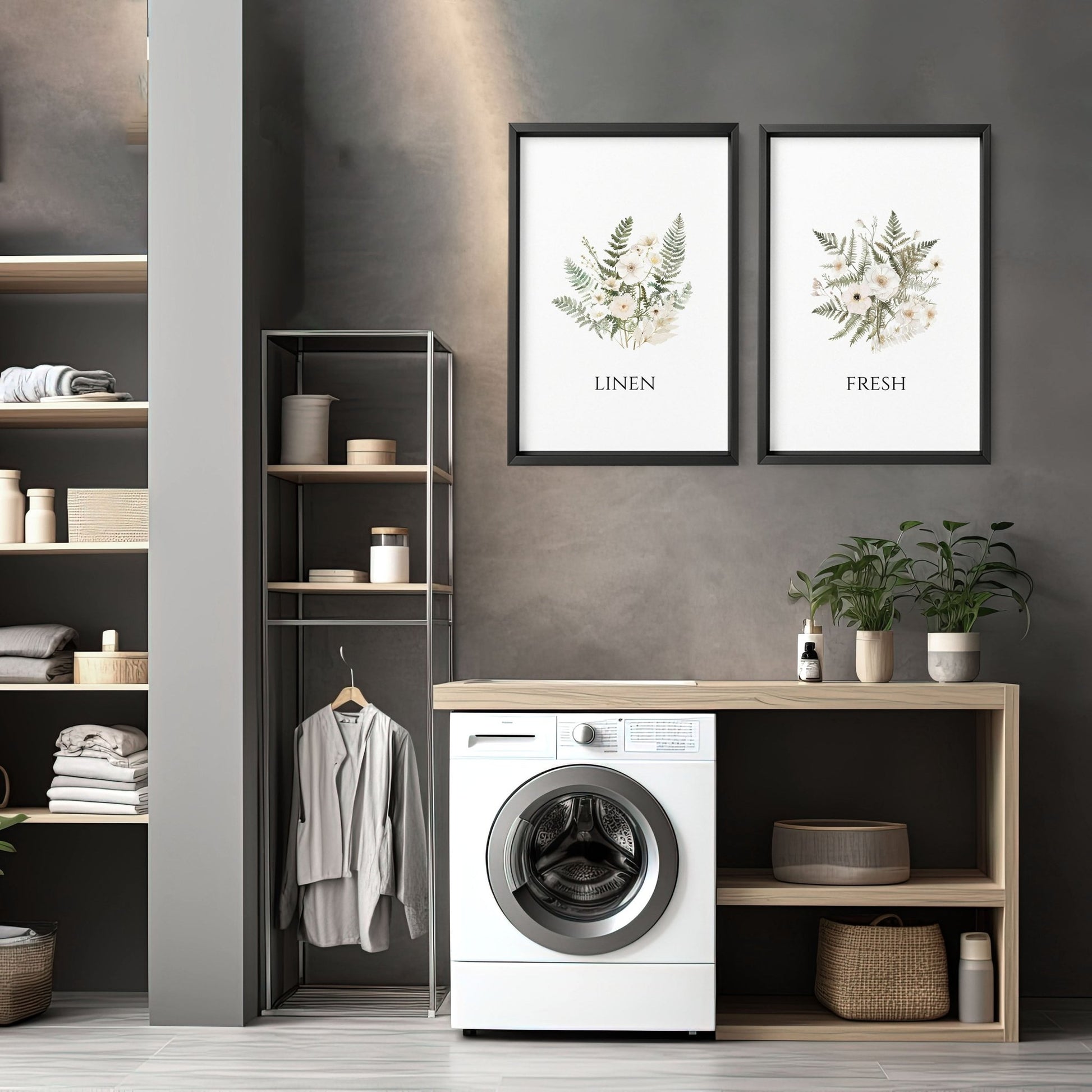 Laundry Room Pictures | Set of 2 wall art prints