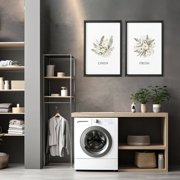 Laundry Room Pictures | Set of 2 wall art prints