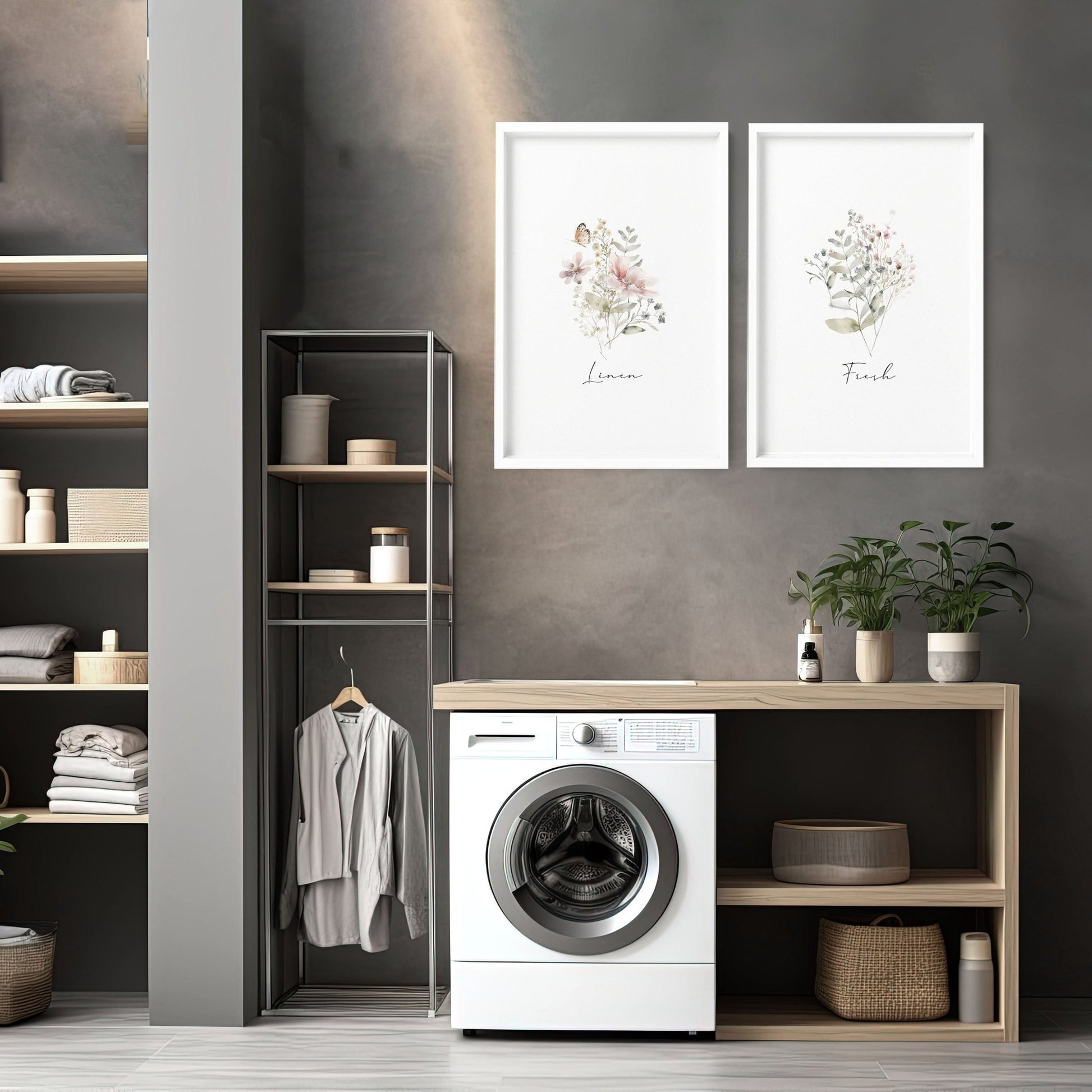 Laundry Room Posters | Set of 2 wall art prints