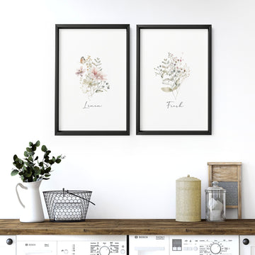 Laundry Room Posters | Set of 2 wall art prints