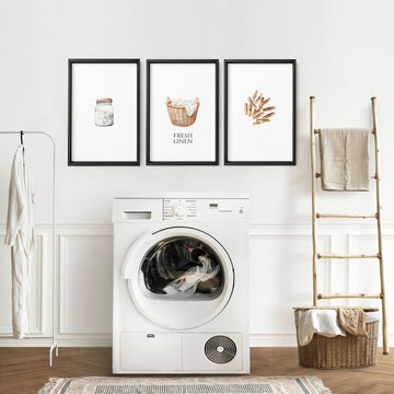 Laundry Room Wall Art | Set of 3 wall art prints