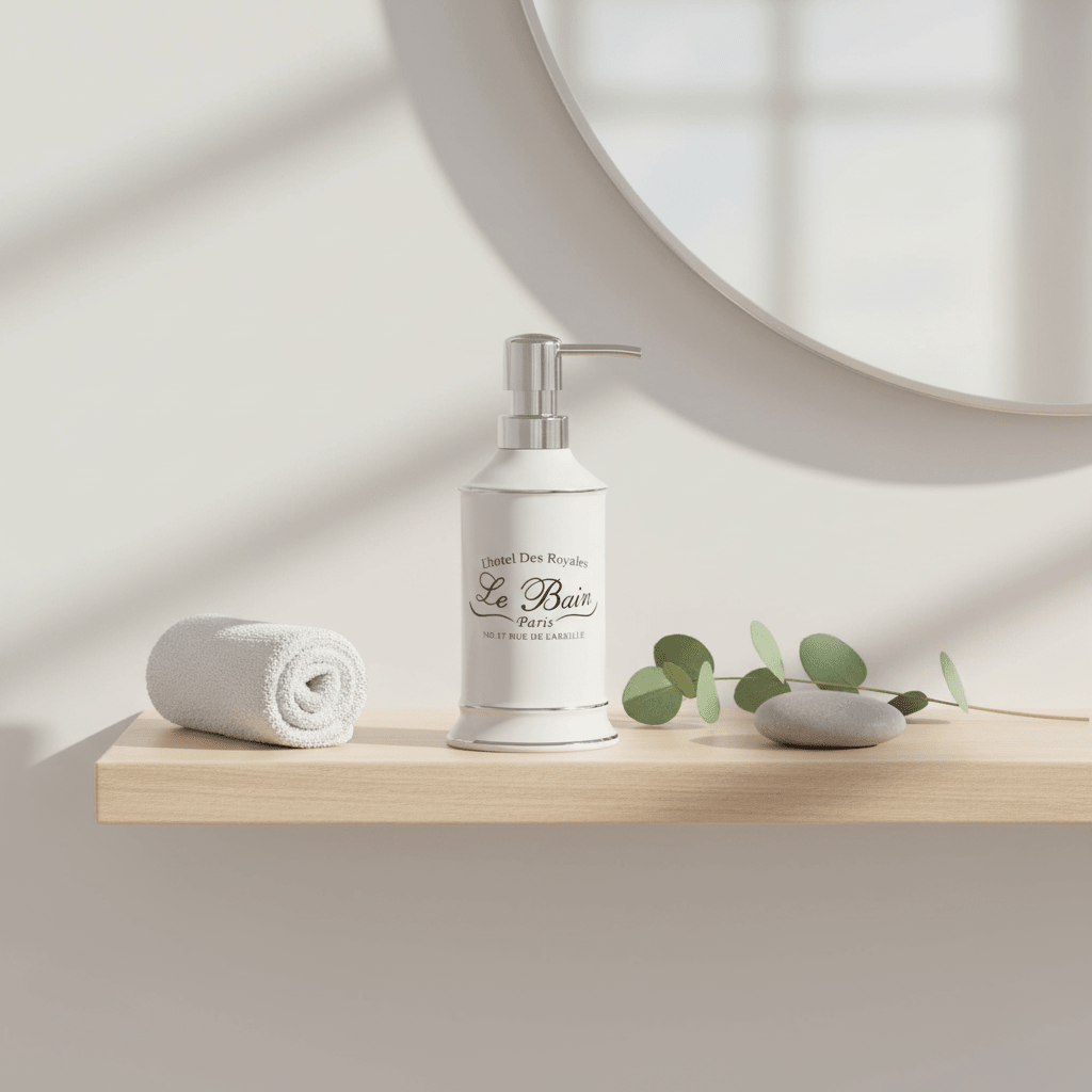 Le Bain White Ceramic Lotion Dispenser