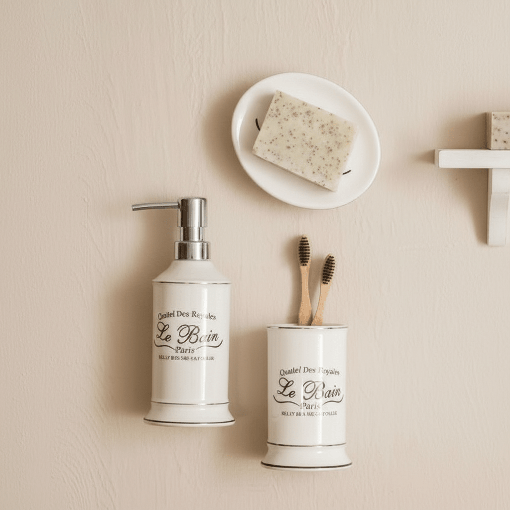 Le Bain White Ceramic Soap Dish