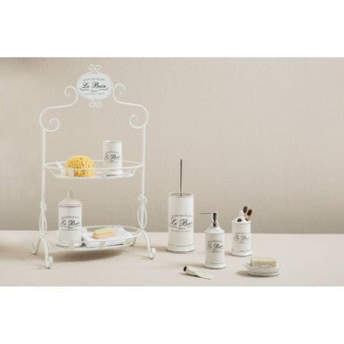 Le Bain White Ceramic Soap Dish