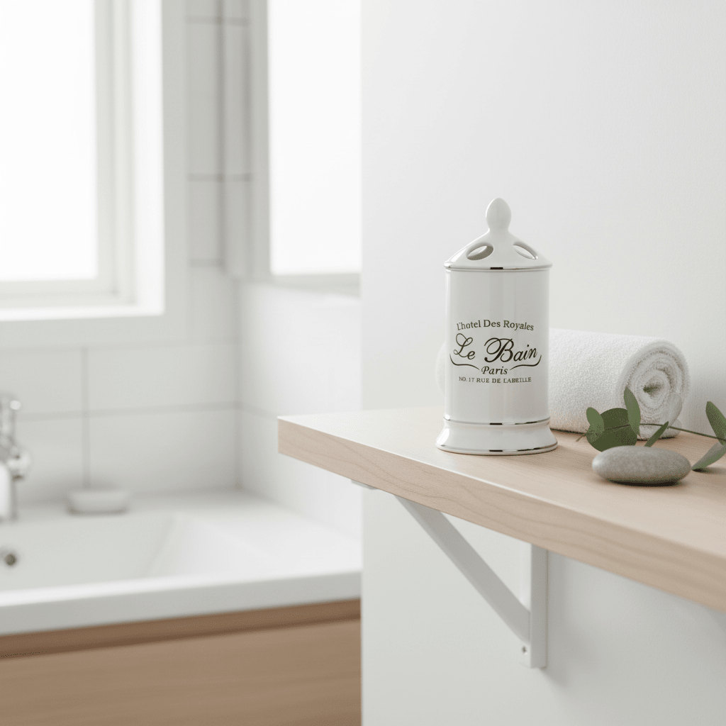 Le Bain White Ceramic Toothbrush Holder