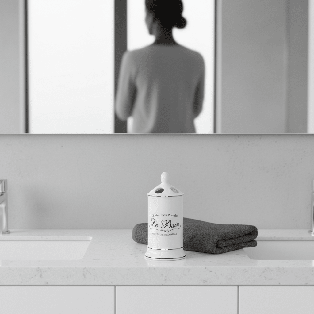 Le Bain White Ceramic Toothbrush Holder