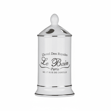 Le Bain White Ceramic Toothbrush Holder