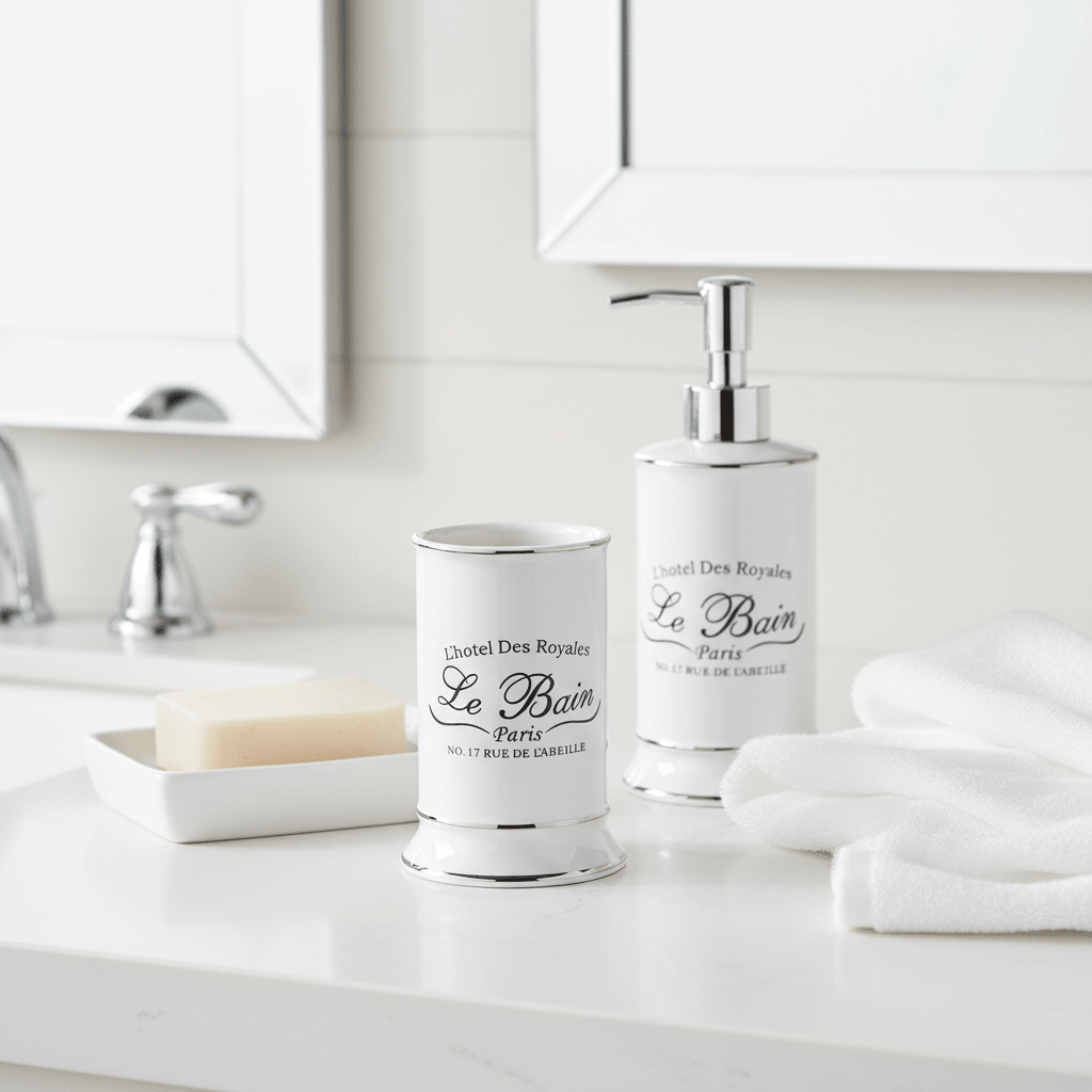 Le Bain White Ceramic Tumbler