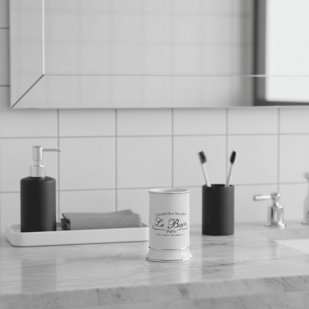 Le Bain White Ceramic Tumbler