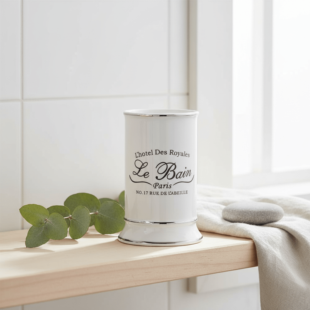 Le Bain White Ceramic Tumbler