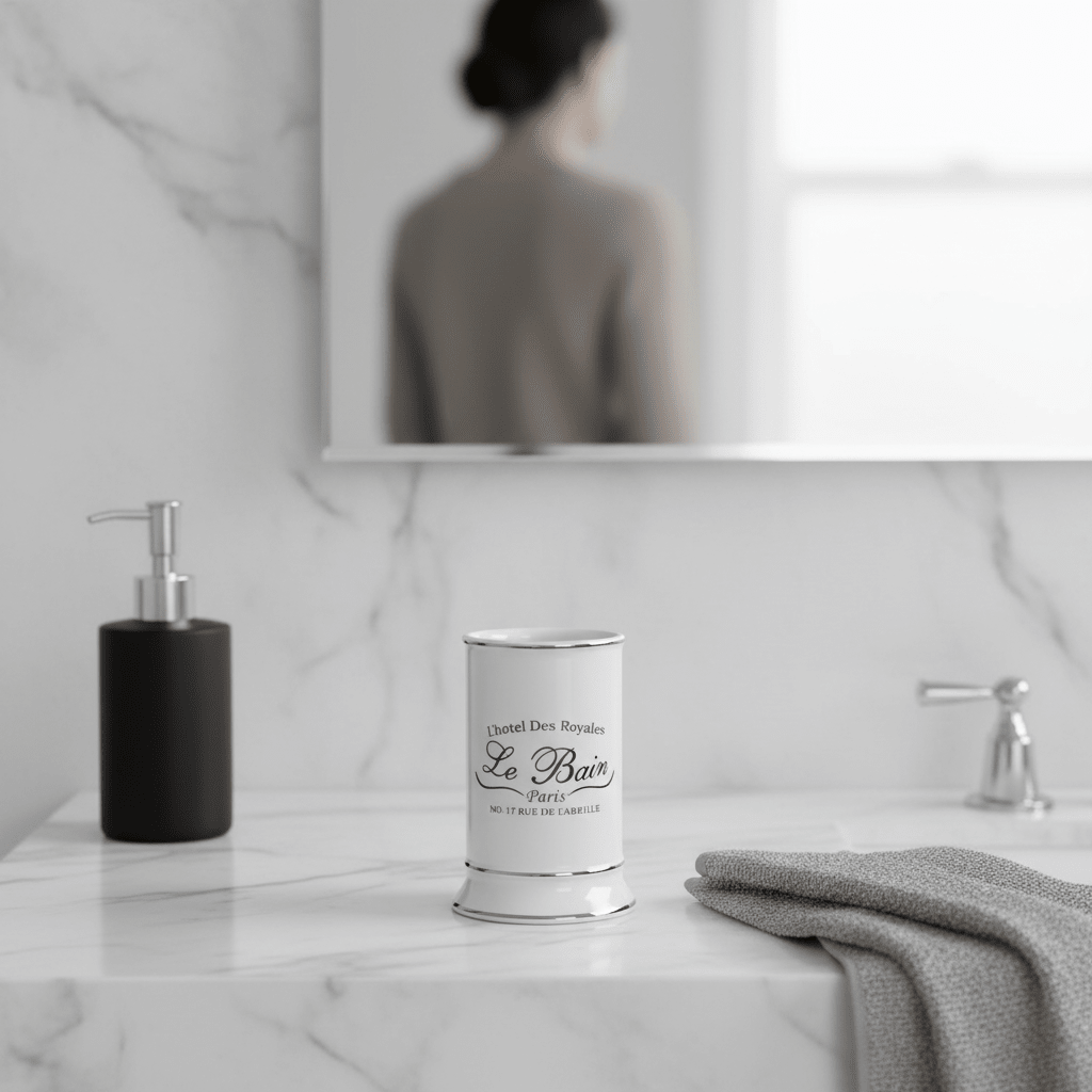 Le Bain White Ceramic Tumbler