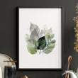 Leaves Artwork | Watercolour Green & Ochre Botanical Wall Art Prints | Set of 3