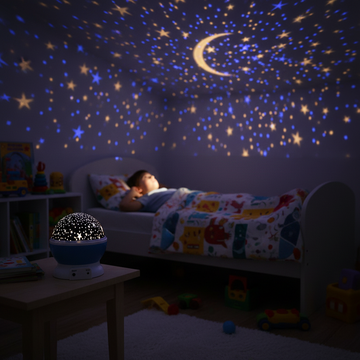 LED Projector Light USB Starry Sky Night Light Rotating Bedside Table Lamp For Kids Home Decoration Desk Light Atmosphere