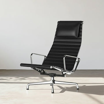 Lemos Swivel Lounge Chair With Pillow & Footstool