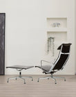 Lemos Swivel Lounge Chair With Pillow & Footstool