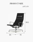 Lemos Swivel Lounge Chair With Pillow & Footstool