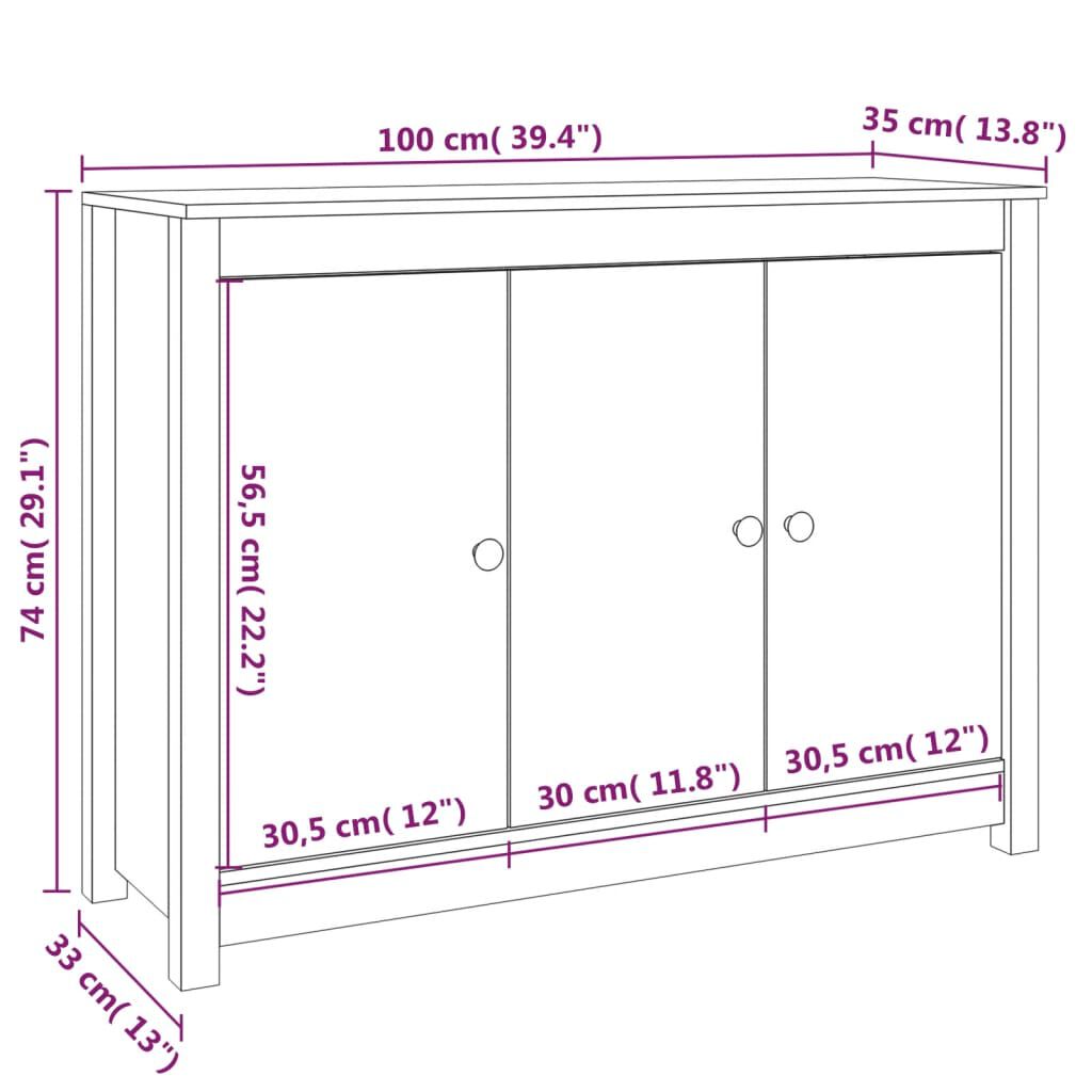 Lenric Pinewood Sideboard