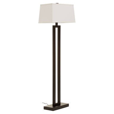 Leora Black and White Floor Lamp
