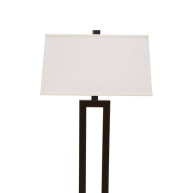 Leora Black and White Floor Lamp