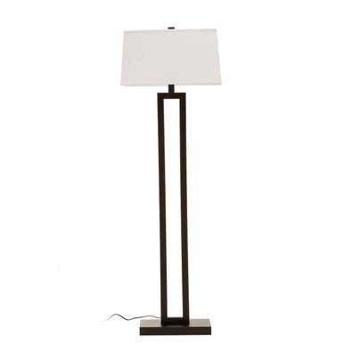 Leora Black and White Floor Lamp