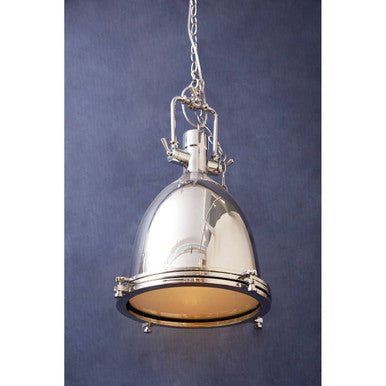 Lexington Large Chrome Plain Pendant Light