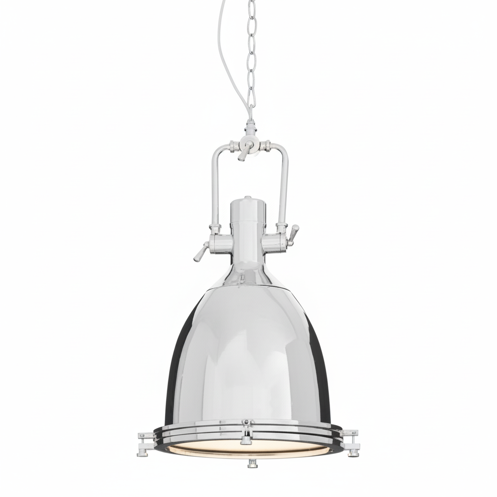 Lexington Large Chrome Plain Pendant Light