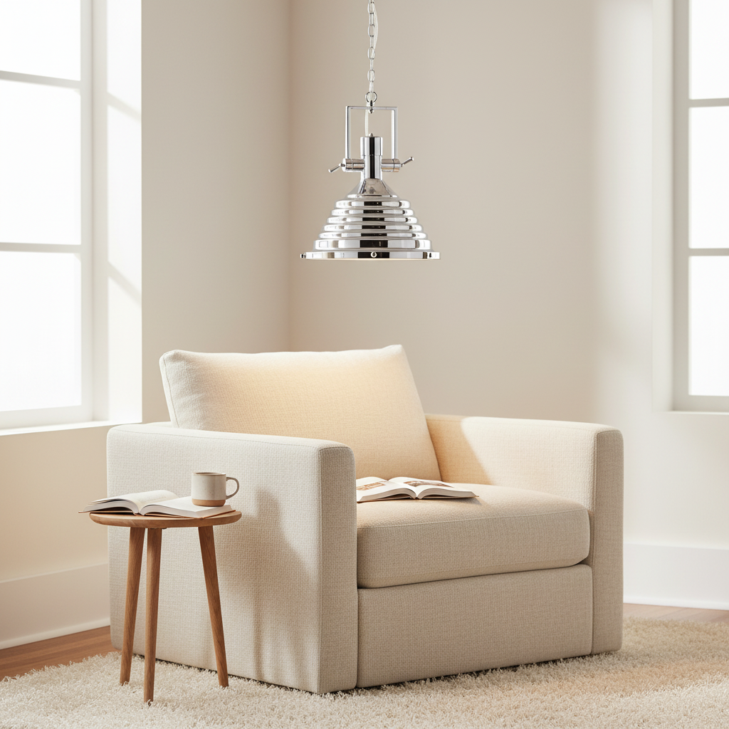 Lexington Medium Chrome Pendant Light