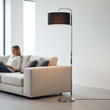 Leyna Chrome Base Floor Lamp