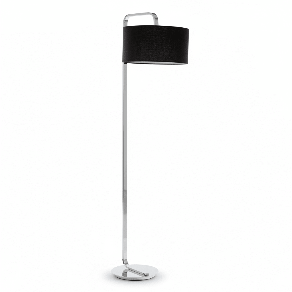 Leyna Chrome Base Floor Lamp