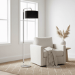 Leyna Chrome Base Floor Lamp