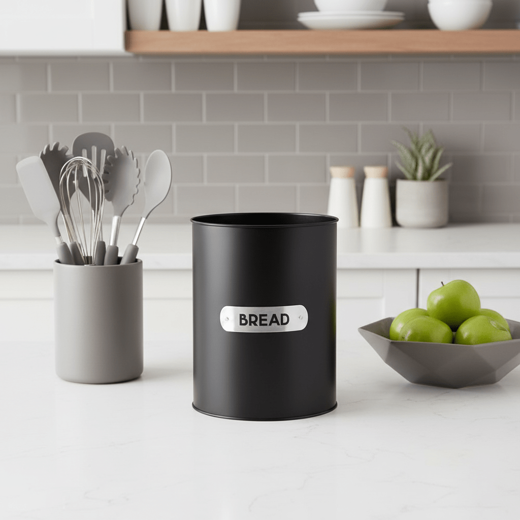 Liberty Black Enamel Bread Bin