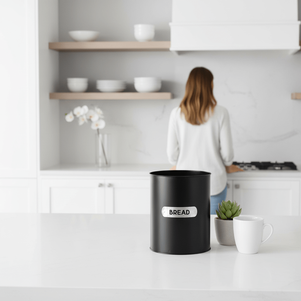 Liberty Black Enamel Bread Bin