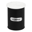 Liberty Black Enamel Coffee Canister With White Marble Lid