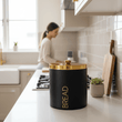 Liberty Black Enamel Finish Bread Bin