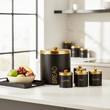 Liberty Black Enamel Finish Bread Bin