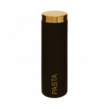 Liberty Black Enamel Pasta Canister With Gold Lid
