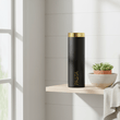 Liberty Black Enamel Pasta Canister With Gold Lid