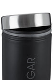 Liberty Black Enamel Sugar Canister With Silver Lid