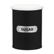 Liberty Black Enamel Sugar Canister With White Marble Lid