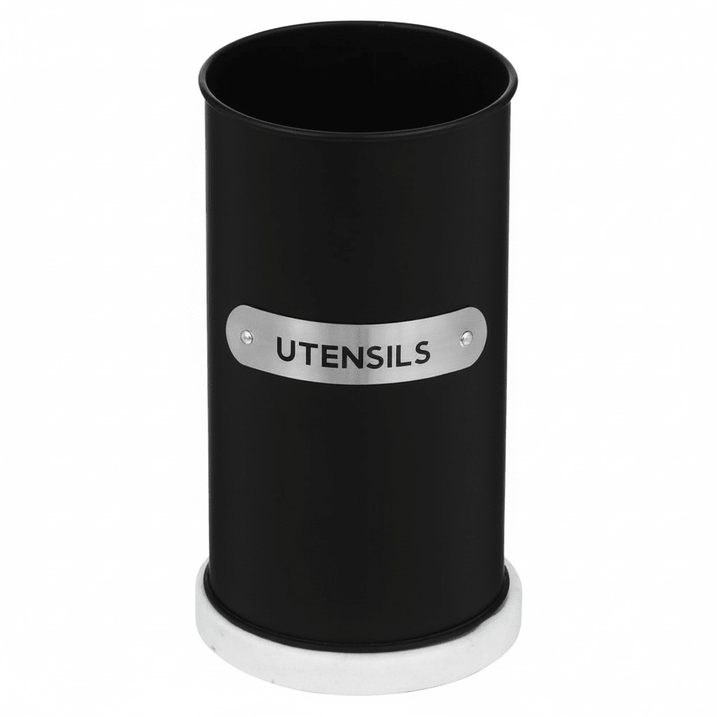 Liberty Black Enamel Utensil Holder