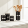 Liberty Black Enamel Utensil Holder