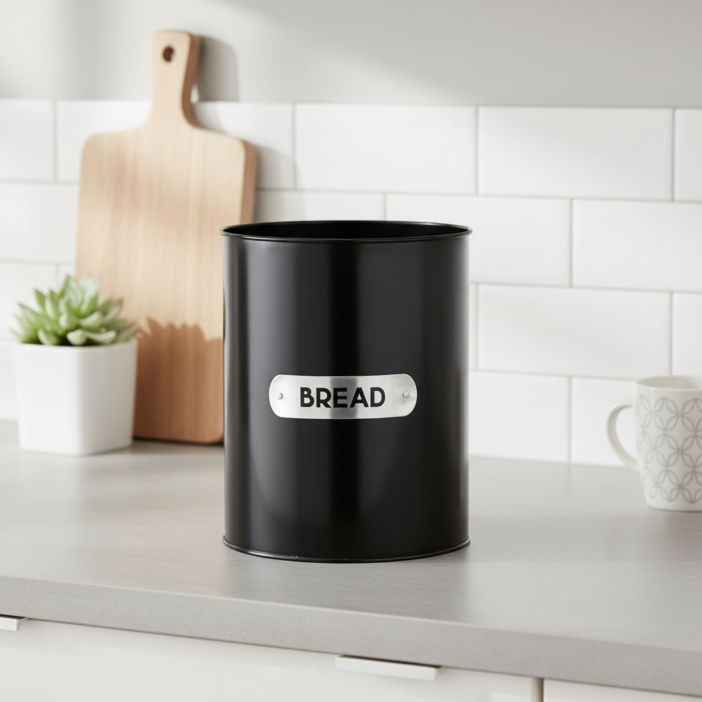 Liberty Black Enamel Bread Bin