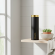 Liberty Black Enamel Pasta Canister With Gold Lid