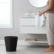 Lidi Black Rattan Waste Basket