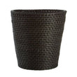 Lidi Black Rattan Waste Basket